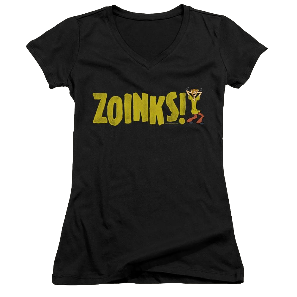 Scooby Doo Zoinks - Juniors V-Neck T-Shirt Juniors V-Neck T-Shirt Scooby Doo   