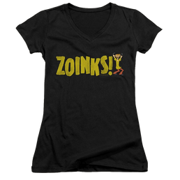 Scooby Doo Zoinks - Juniors V-Neck T-Shirt Juniors V-Neck T-Shirt Scooby Doo   