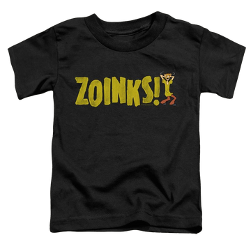 Black toddler t-shirt with Scooby Doo Zoinks graphic