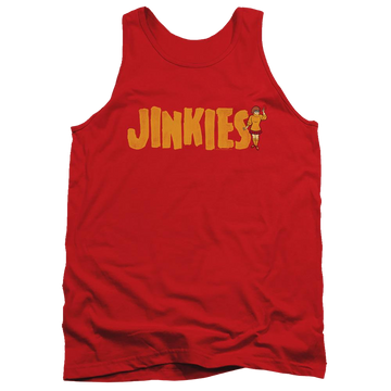 Red men's tank with Scooby Doo Jinkies graphic