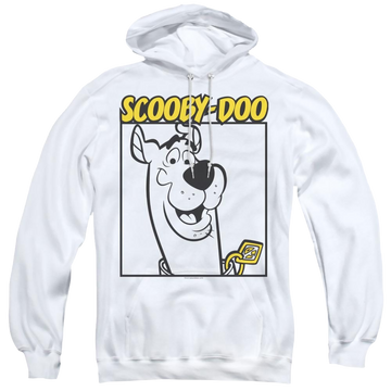 White pullover hoodie with Scooby Doo Scooby Square graphic