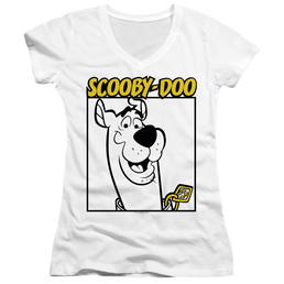 Scooby Doo Scooby Square - Juniors V-Neck T-Shirt Juniors V-Neck T-Shirt Scooby Doo   