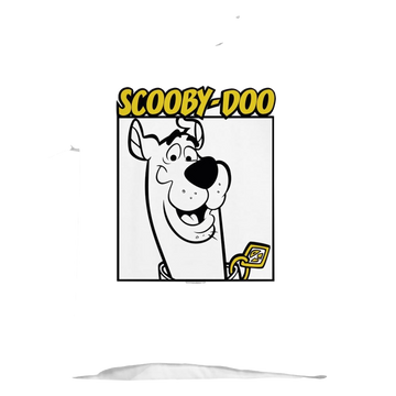 White kid's t-shirt for ages 4 to 7 with Scooby Doo Scooby Square graphic