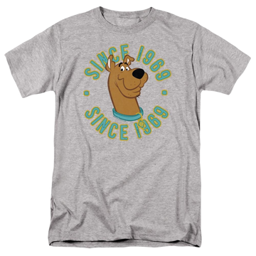Athletic heather men's regular fit t-shirt with Scooby Doo Scooby 1969 graphic