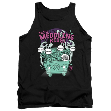 Black men's tank with Scooby Doo Meddling Since 1969 graphic