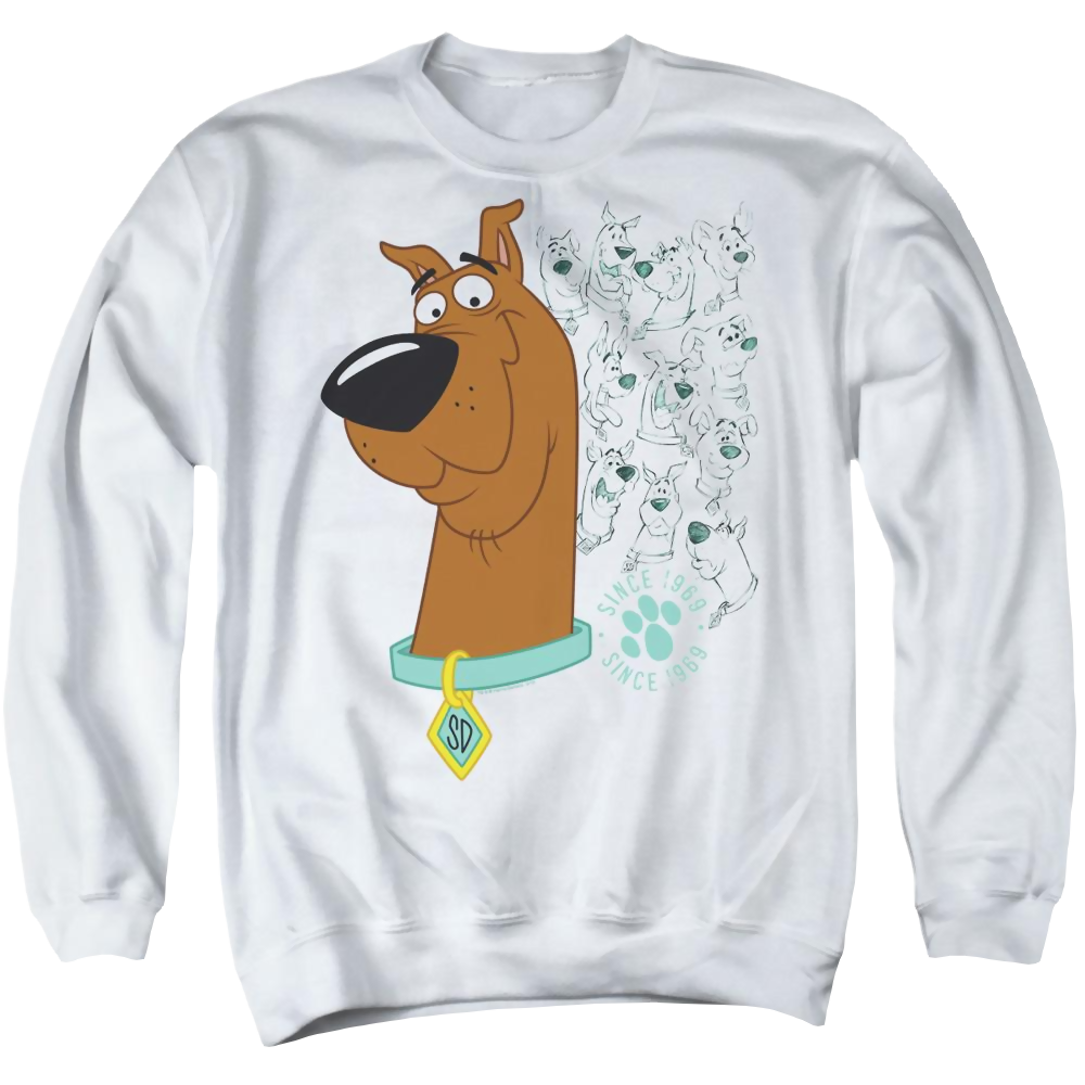 Scooby Doo Evolution Of Scooby Doo - Men's Crewneck Sweatshirt Men's Crewneck Sweatshirt Scooby Doo   