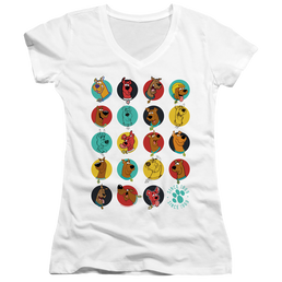 Scooby Doo Heads Up - Juniors V-Neck T-Shirt Juniors V-Neck T-Shirt Scooby Doo   