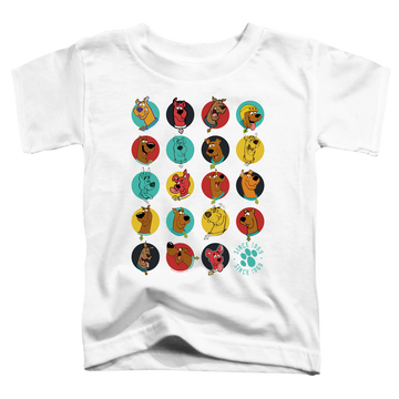 White toddler t-shirt with Scooby Doo Heads Up graphic