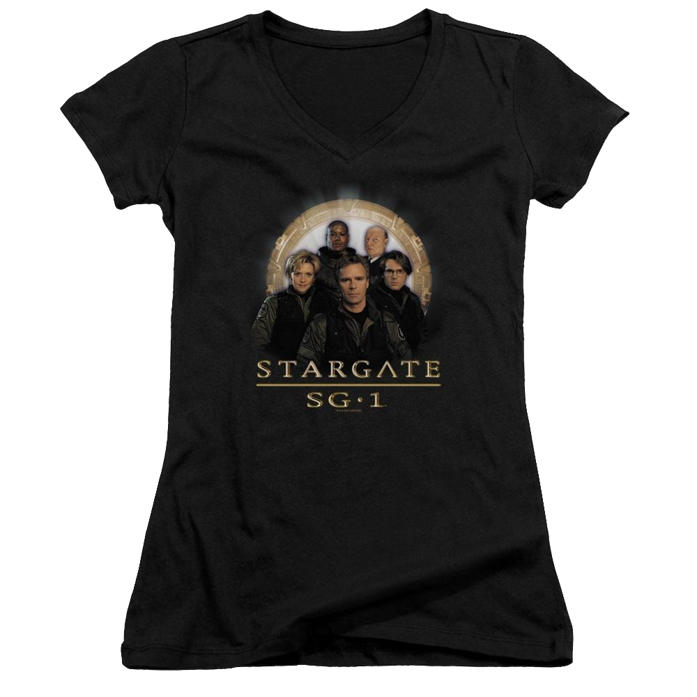 Stargate Sg1 Team Juniors V-Neck T-Shirt Juniors V-Neck T-Shirt Stargate   