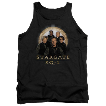 Black men's tank with Stargate Sg1 Team graphic