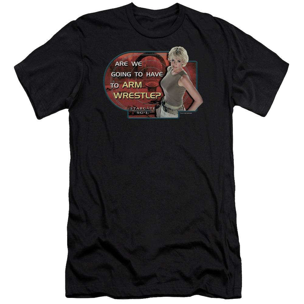 Stargate Arm Wrestle Men's Premium Slim Fit T-Shirt Men's Premium Slim Fit T-Shirt Stargate   