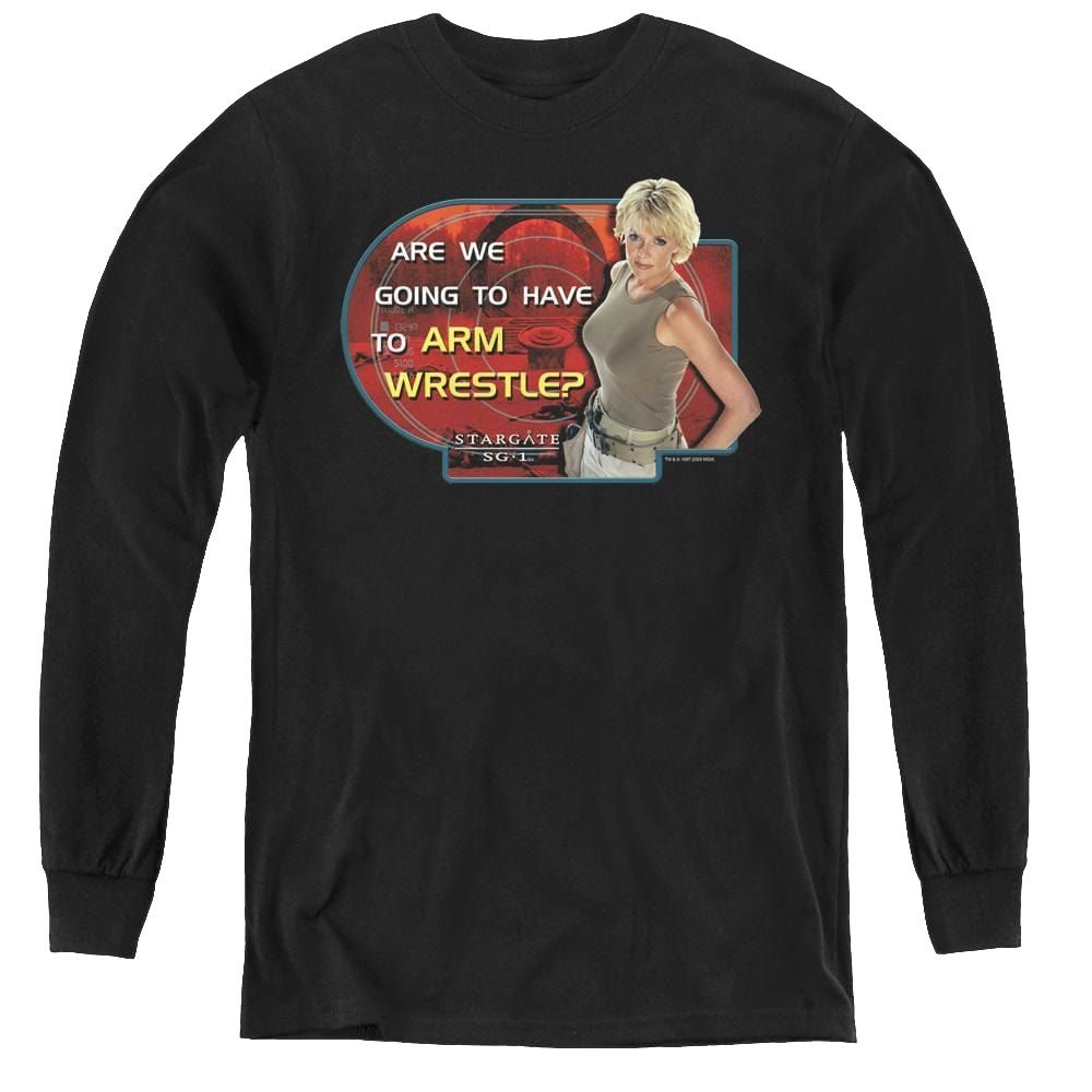 Stargate Sg-1 Arm Wrestle - Youth Long Sleeve T-Shirt Youth Long Sleeve T-Shirt Stargate   