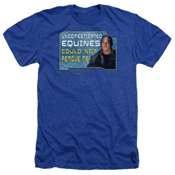 Royal men's heather t-shirt with Stargate Dedicated graphic