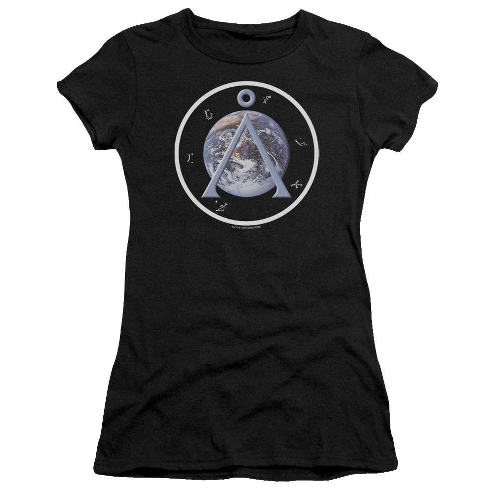 Stargate Earth Emblem Juniors T-Shirt Juniors T-Shirt Stargate   