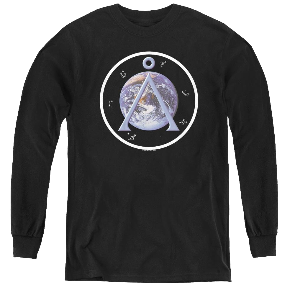 Stargate Sg-1 Earth Emblem - Youth Long Sleeve T-Shirt Youth Long Sleeve T-Shirt Stargate   