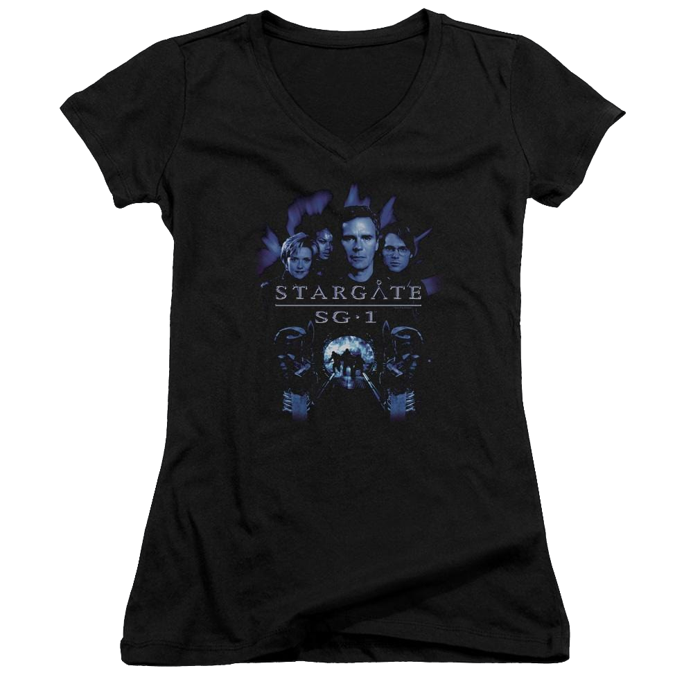 Stargate Sg1 Stargate Command Juniors V-Neck T-Shirt Juniors V-Neck T-Shirt Stargate   