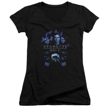 Stargate Sg1 Stargate Command Juniors V-Neck T-Shirt Juniors V-Neck T-Shirt Stargate   