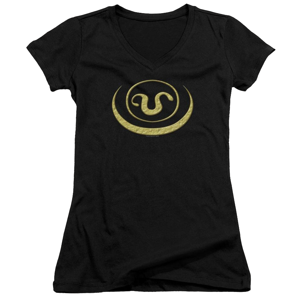 Stargate Goauld Apothis Symbol Juniors V-Neck T-Shirt Juniors V-Neck T-Shirt Stargate   