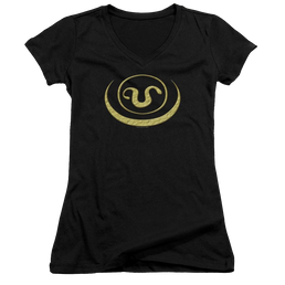 Stargate Goauld Apothis Symbol Juniors V-Neck T-Shirt Juniors V-Neck T-Shirt Stargate   