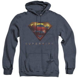 Supergirl (Tv Series) Logo Glare - Heather Pullover Hoodie Heather Pullover Hoodie Superman   