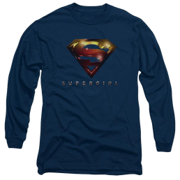 Supergirl Logo Glare Men's Long Sleeve T-Shirt Men's Long Sleeve T-Shirt Superman   