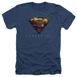 Supergirl Logo Glare Men's Heather T-Shirt Men's Heather T-Shirt Superman   