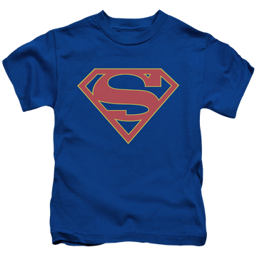 Royal kid's t-shirt for ages 4 to 7 with Superman Supergirl (TV Series) Logo graphic