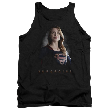 Black men's tank with Superman Supergirl Stand Tall graphic