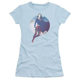 Supergirl Cloudy Circle Juniors T-Shirt Juniors T-Shirt Superman   