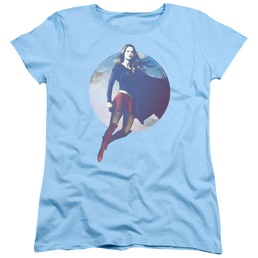 Supergirl Cloudy Circle Women's T-Shirt Women's T-Shirt Superman   