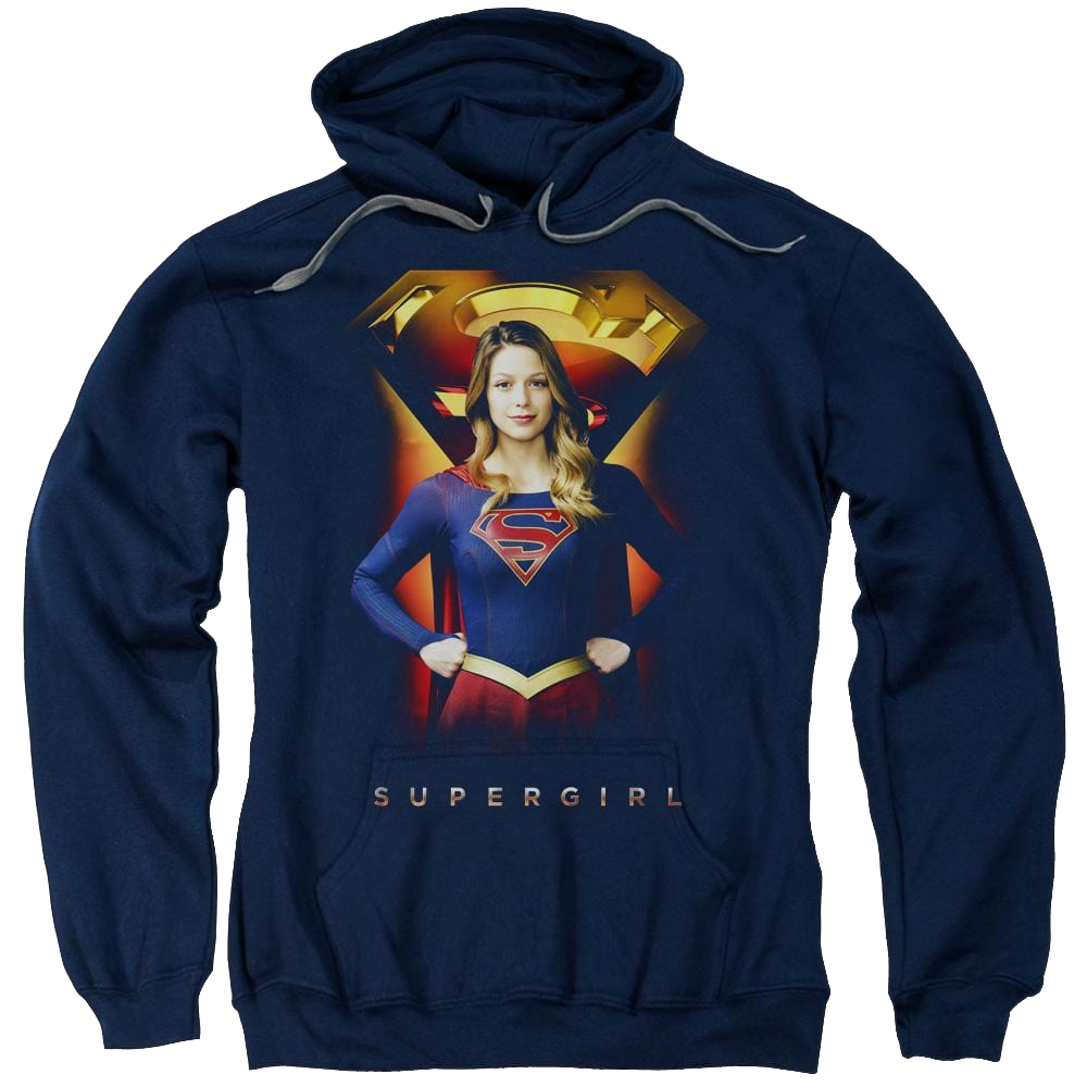 Supergirl Standing Symbol Pullover Hoodie Pullover Hoodie Superman   
