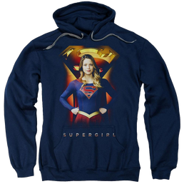 Supergirl Standing Symbol Pullover Hoodie Pullover Hoodie Superman   