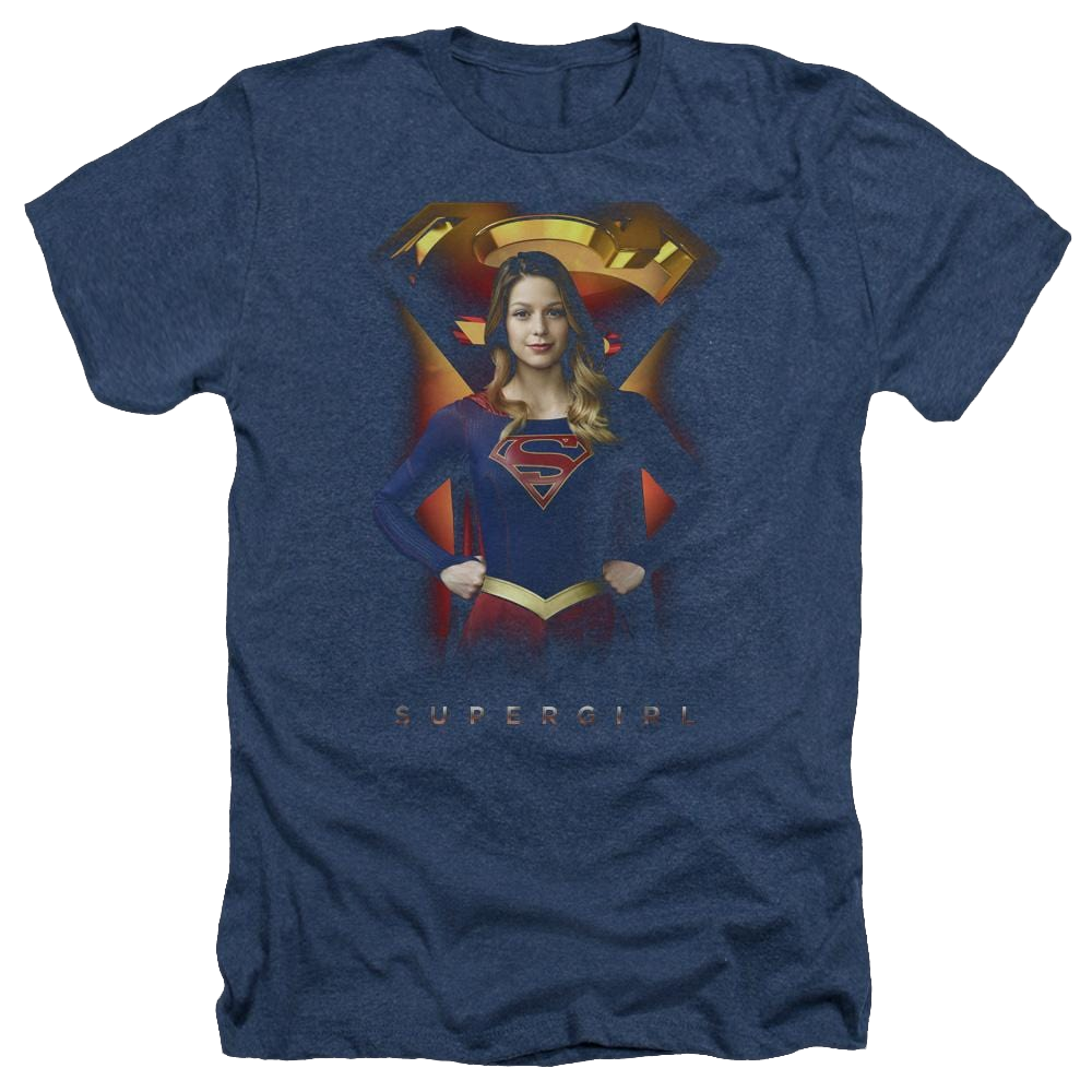 Supergirl Standing Symbol Men's Heather T-Shirt Men's Heather T-Shirt Superman   