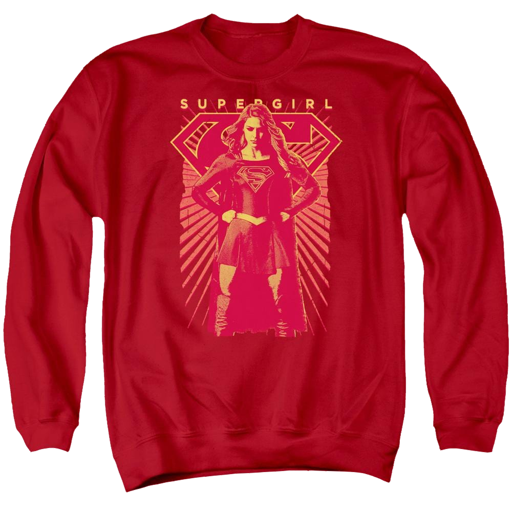 Supergirl Ready Set Men's Crewneck Sweatshirt Men's Crewneck Sweatshirt Superman   