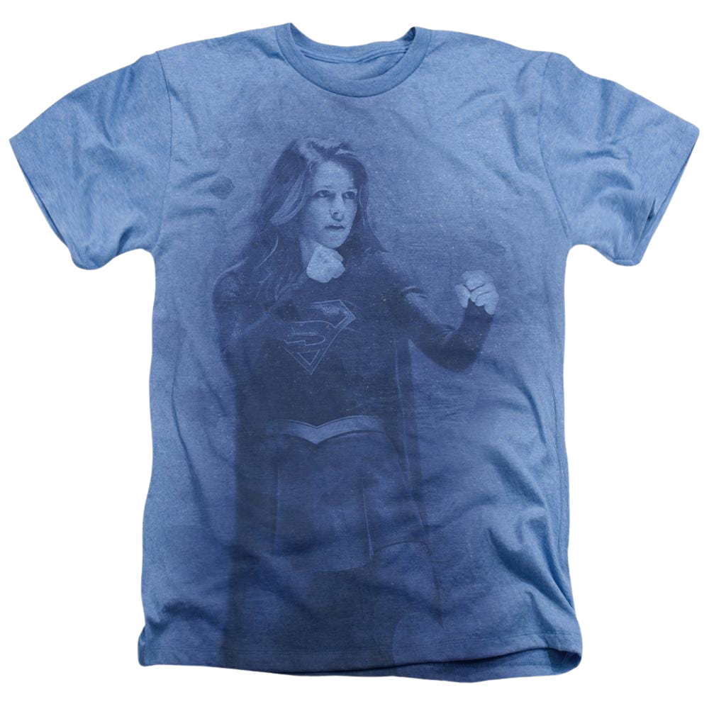Supergirl - Girl Of Steel Adult Regular Fit Heather T-Shirt Men's All-Over Heather T-Shirt Superman   