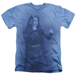 Supergirl - Girl Of Steel Adult Regular Fit Heather T-Shirt Men's All-Over Heather T-Shirt Superman   