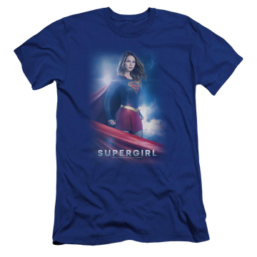 Royal men's premium slim fit t-shirt with Superman Supergirl Kara Zor El graphic