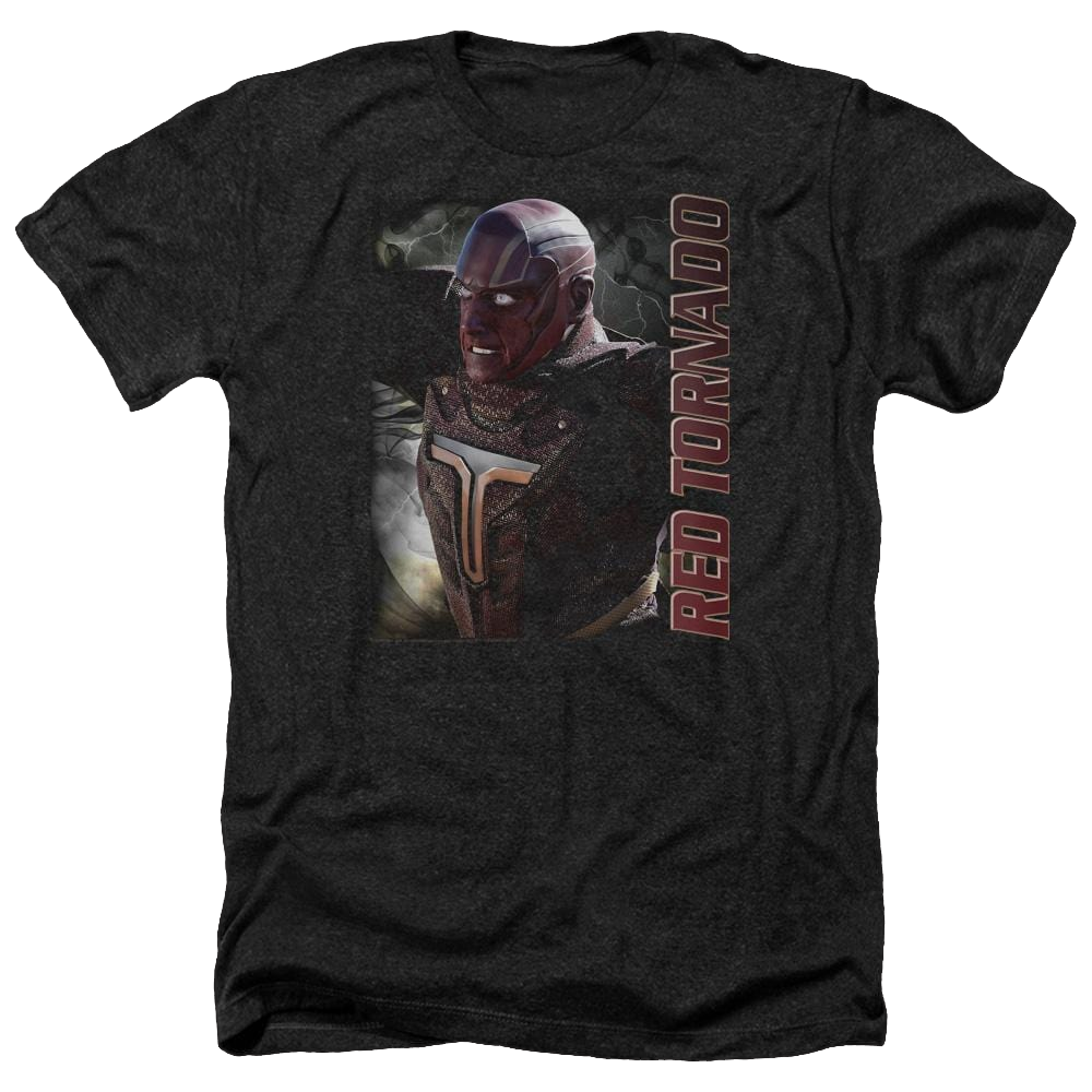 Supergirl Red Tornado Men's Heather T-Shirt Men's Heather T-Shirt Superman   
