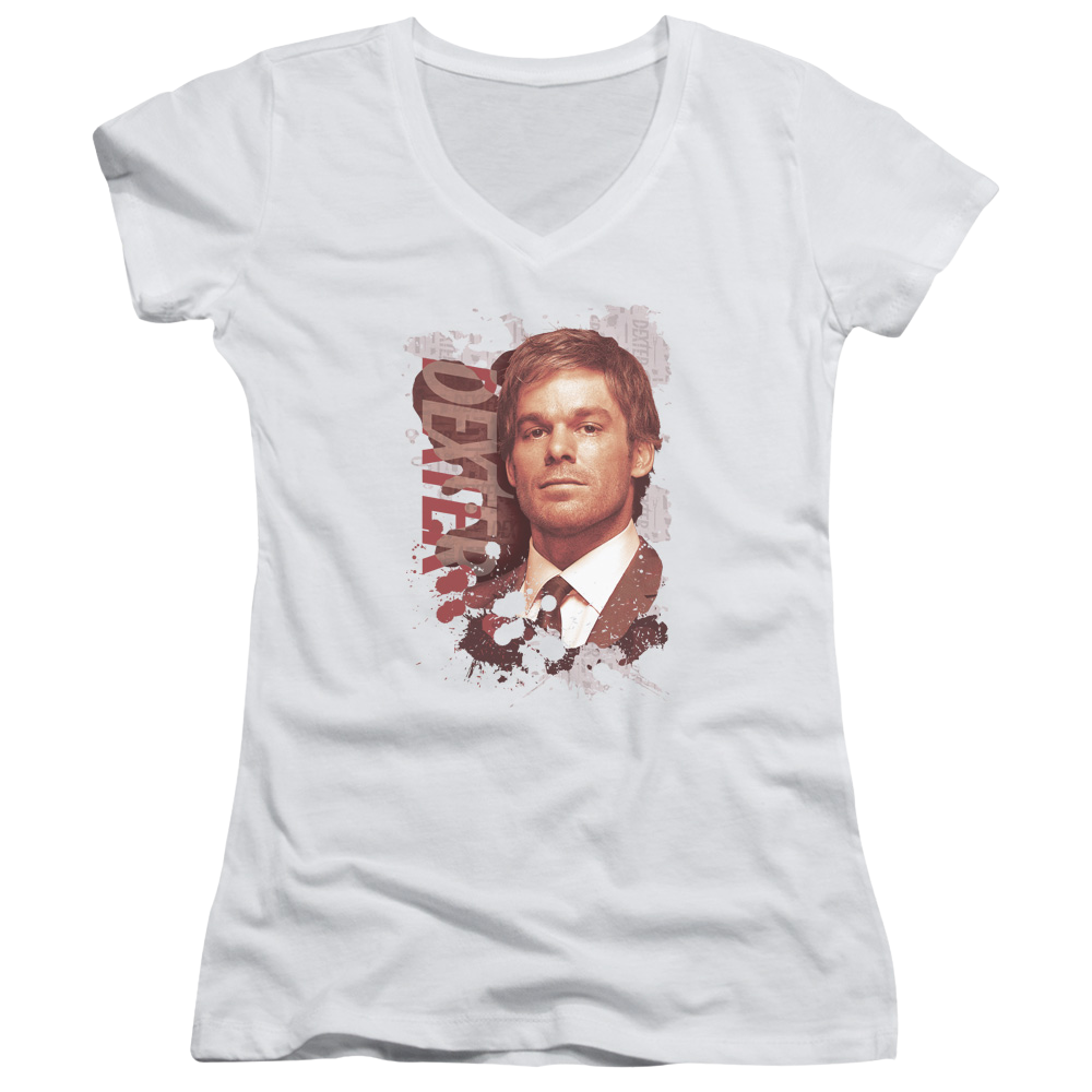 Dexter Splatter - Juniors V-Neck T-Shirt Juniors V-Neck T-Shirt Dexter   