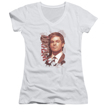 Dexter Splatter - Juniors V-Neck T-Shirt Juniors V-Neck T-Shirt Dexter   
