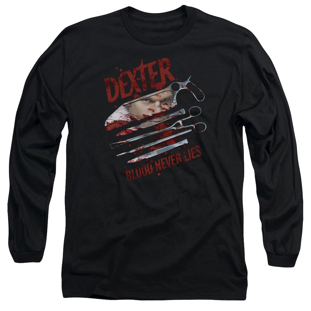 Dexter Blood Never Lies - Men's Long Sleeve T-Shirt Men's Long Sleeve T-Shirt Dexter   