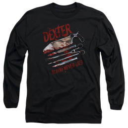 Dexter Blood Never Lies - Men's Long Sleeve T-Shirt Men's Long Sleeve T-Shirt Dexter   