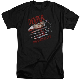 Dexter Blood Never Lies - Men's Tall Fit T-Shirt Men's Tall Fit T-Shirt Dexter   
