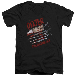 Dexter Blood Never Lies - Men's V-Neck T-Shirt Men's V-Neck T-Shirt Dexter   