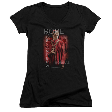 Borgias Pope Alexander Vi - Juniors V-Neck T-Shirt Juniors V-Neck T-Shirt Borgias   