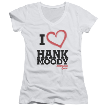 Californication I Heart Hank Moody - Juniors V-Neck T-Shirt Juniors V-Neck T-Shirt Californication   