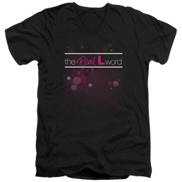 Real L Word, The Flashy Logo - Men's V-Neck T-Shirt Men's V-Neck T-Shirt The Real L Word   