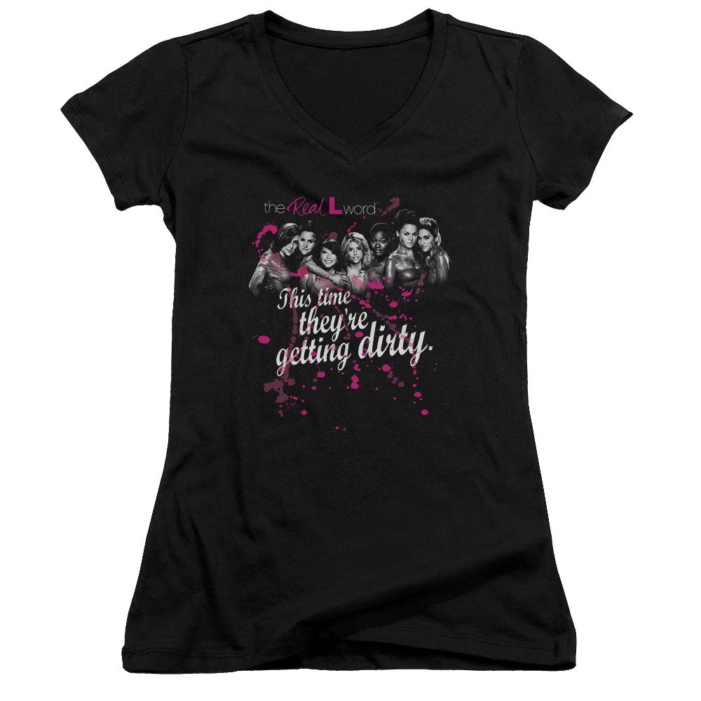 Real L Word, The Dirty - Juniors V-Neck T-Shirt Juniors V-Neck T-Shirt The Real L Word   