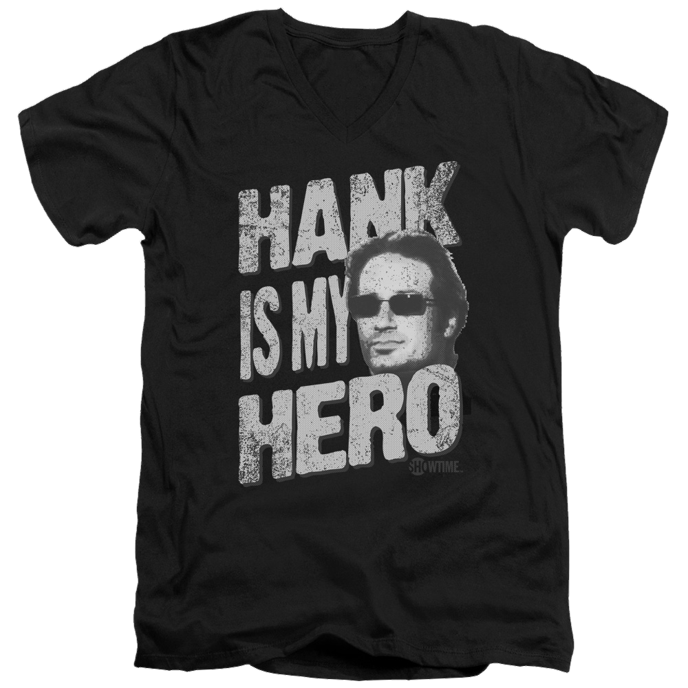 Californication Hank Is My Hero - Men's V-Neck T-Shirt Men's V-Neck T-Shirt Californication   