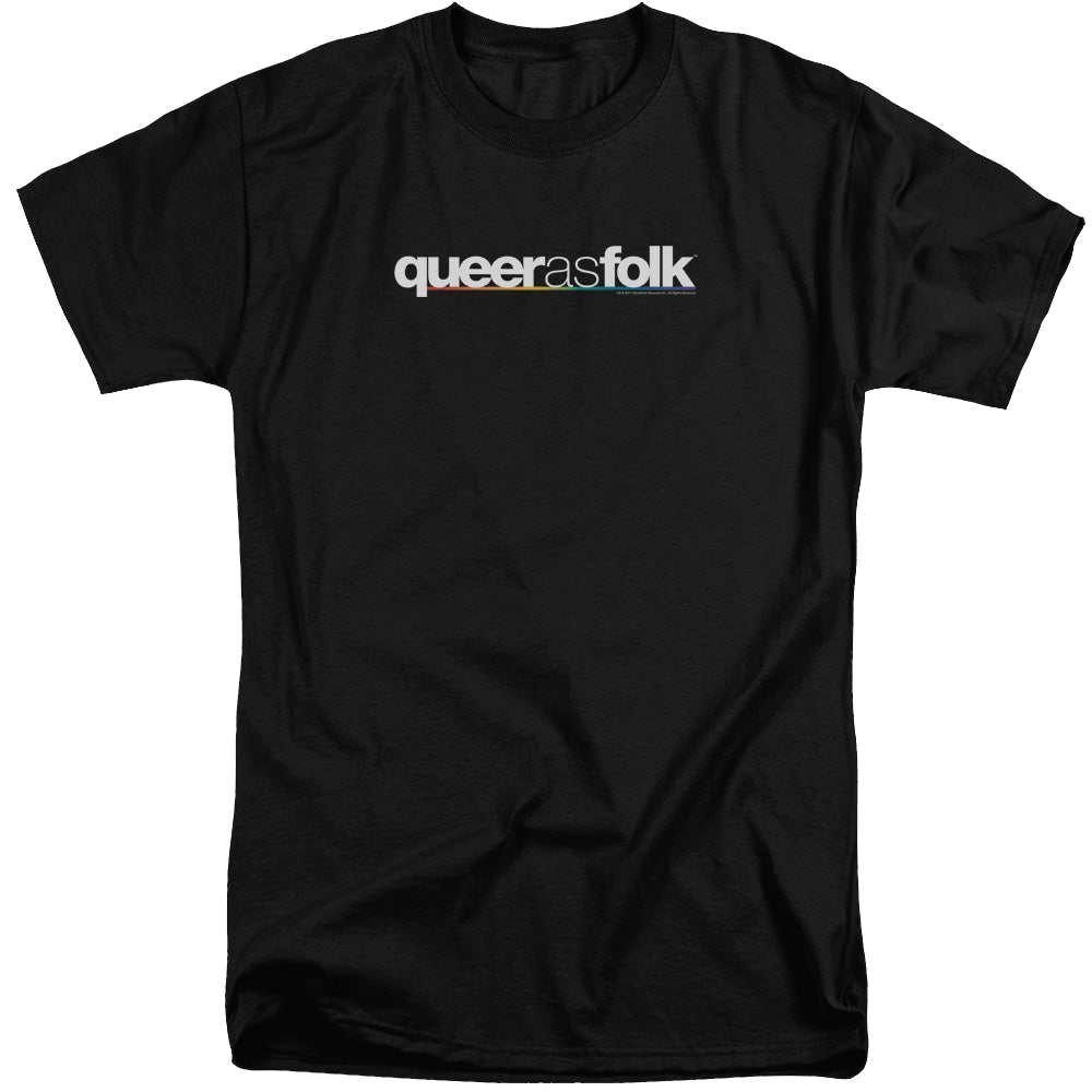 Queer as Folk Logo - Men's Tall Fit T-Shirt Men's Tall Fit T-Shirt Queer as Folk   